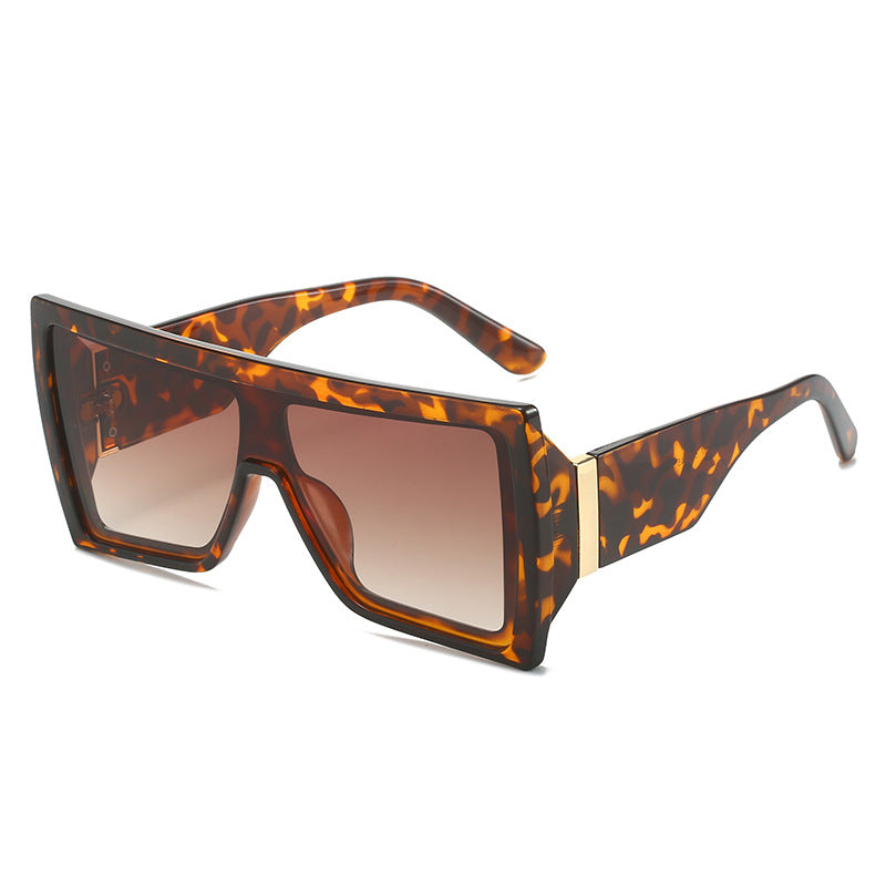 Wholesale Square One-Piece Retro Large Frame Sunglasses
