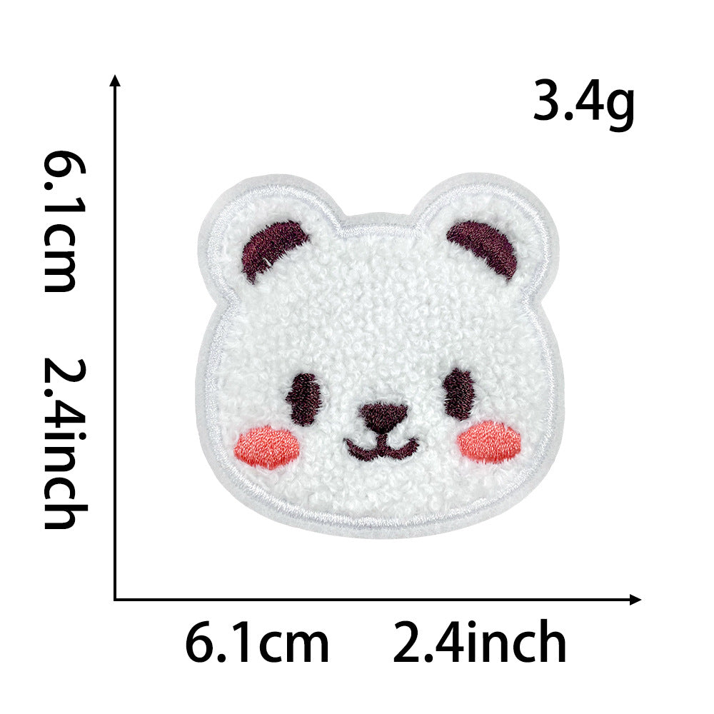 Wholesale Stylish Panda Embroidered Patch Self Adhesive Applique For Coats Trendy Fashion Accessory Boutique Gift For DIY Crafting
