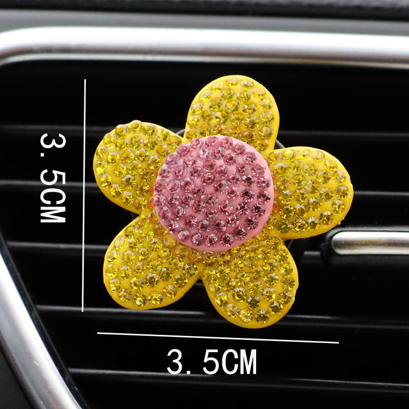 Wholesale Metal Pendant Car Love Water Diamond Ceramic Mud Car Air Outlet