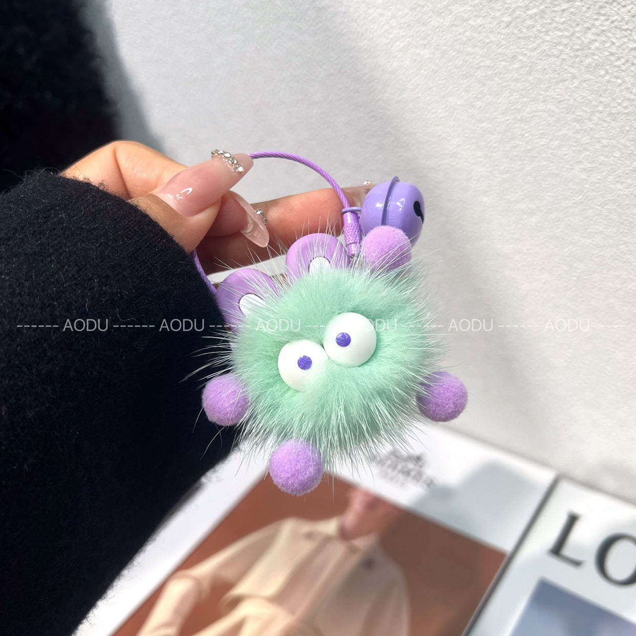 Wholesale Cute Little Briquettes Pendant Plush Keychain