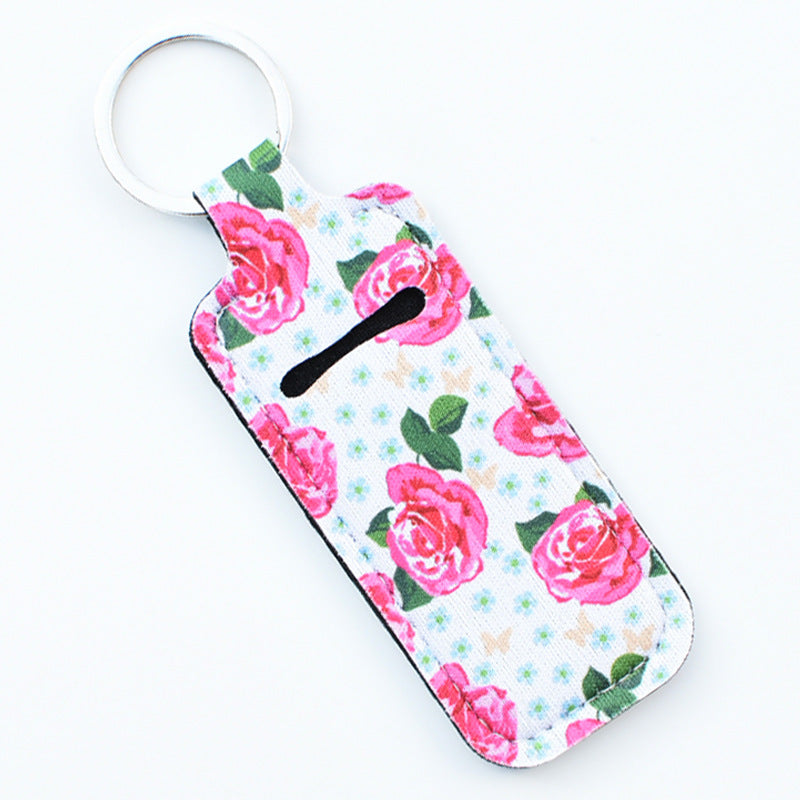 Wholesale Cactus Leopard Print Rose Flower Lipstick Set Keychain