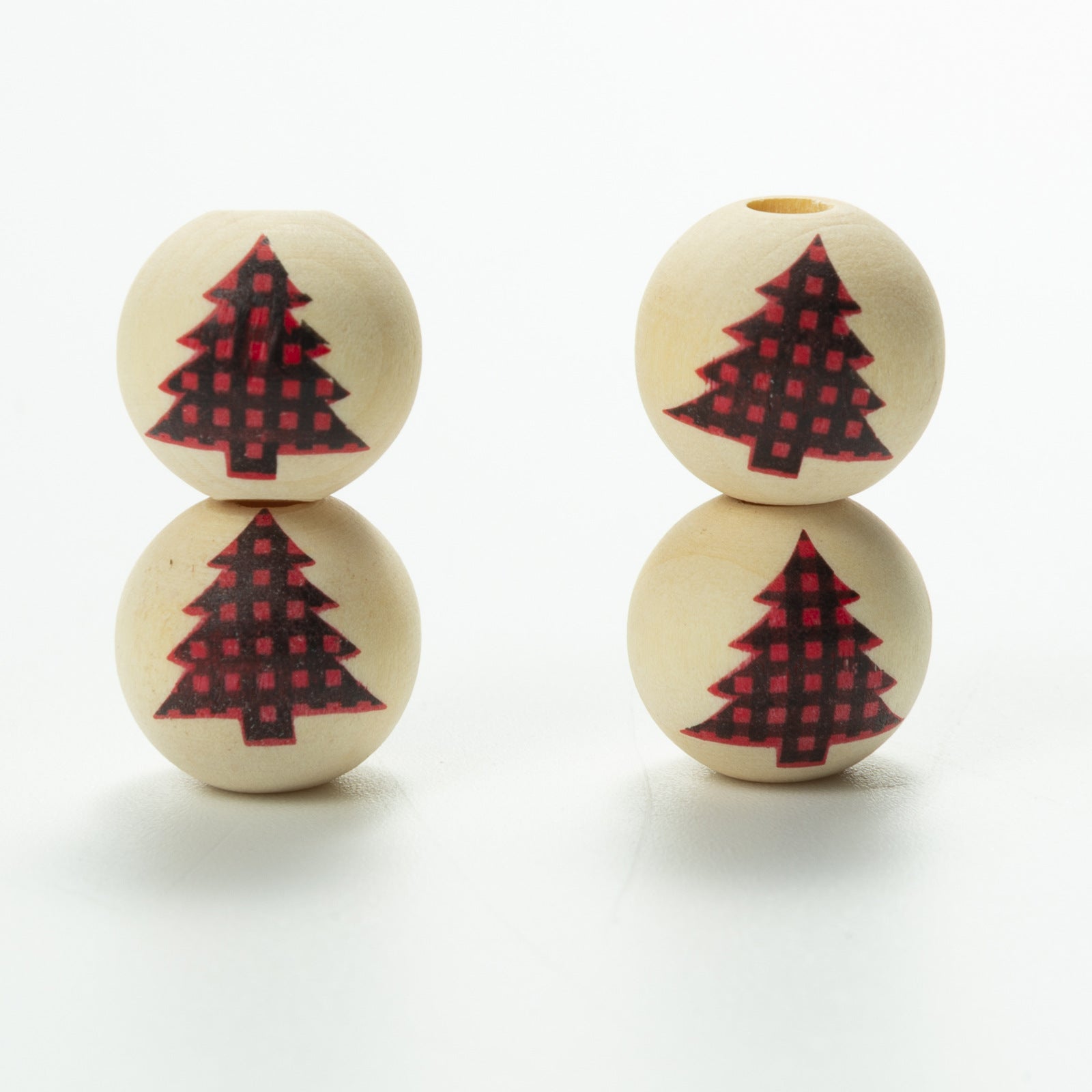 Wholesale 20pcs/ pack Christmas wooden beads colored wooden beads