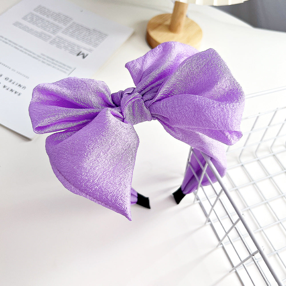 Tela de tela al por mayor diadema de corbata de lazo de borde