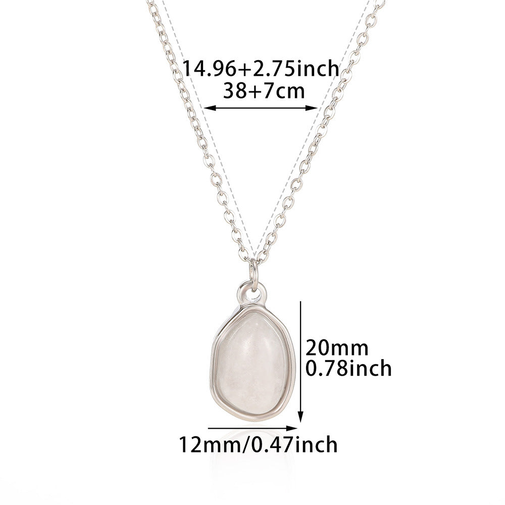 Wholesale irregular geometric pendant necklace stainless steel gold pendant