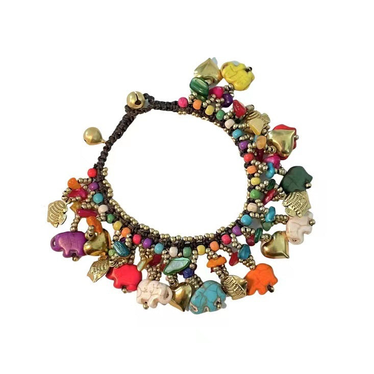 Wholesale of Ancient Works Woven with Exotic Beads and Ropes Bracelet