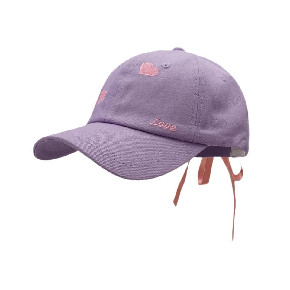 Wholesale Preppy Style Heart Embroidered Baseball Cap