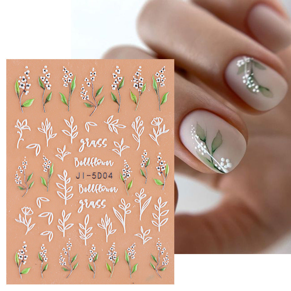 Wholesale 3pcs 5D nail art stickers