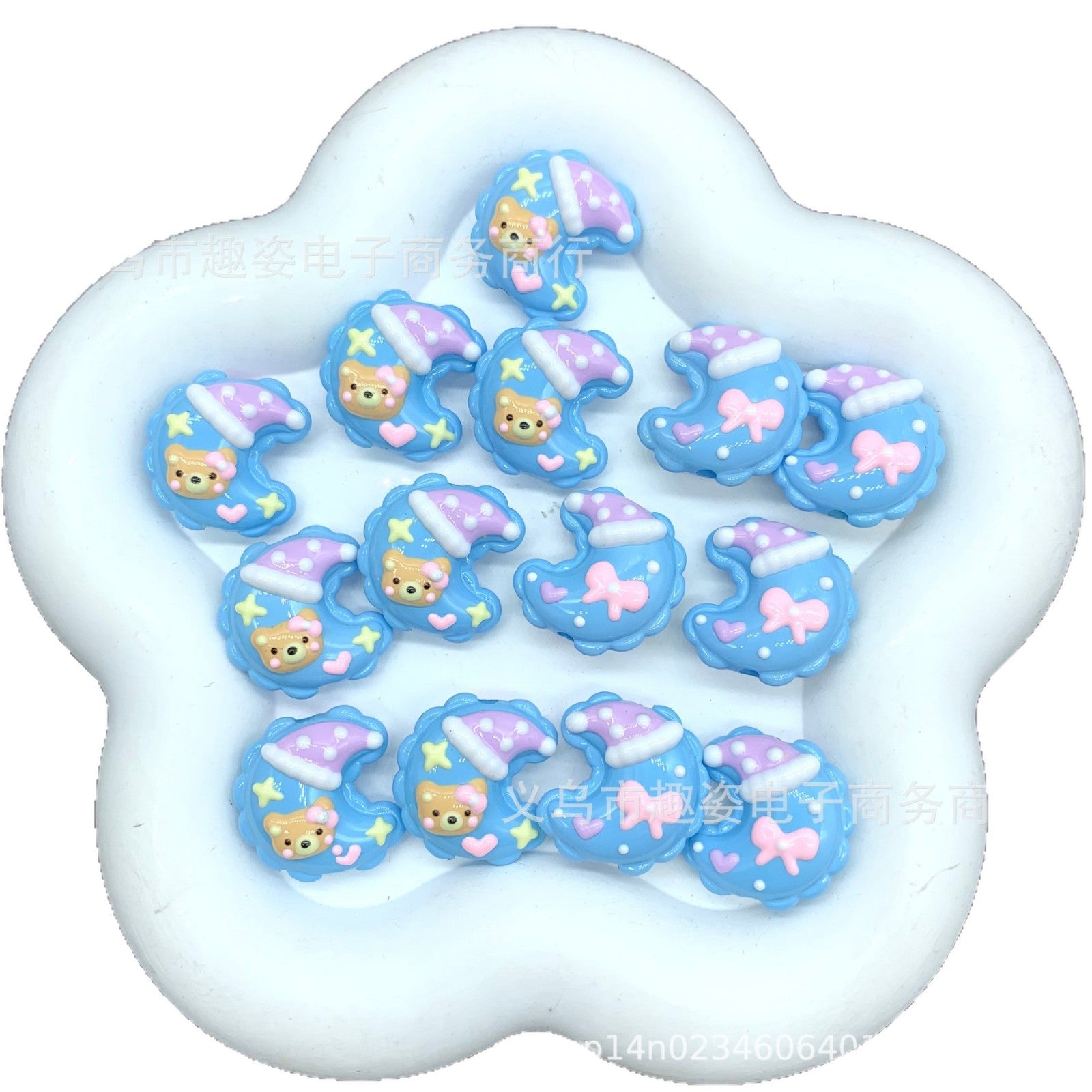 Wholesale 10pcs    Moon-shaped beaded pillow  Acrylic Beads