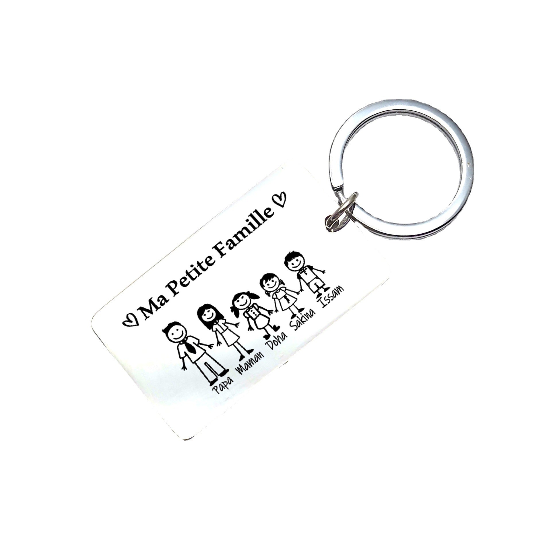 Wholesale Ma Petite Family Stainless Steel Keychains