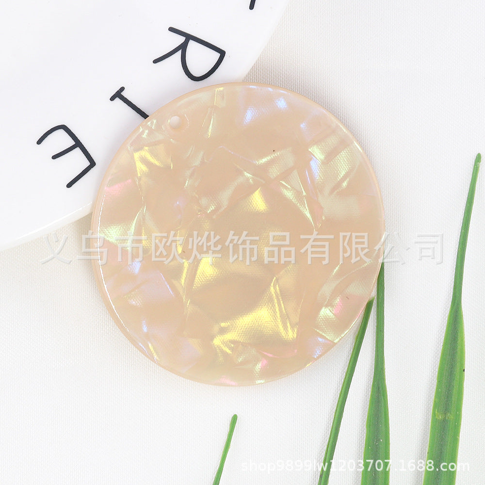 Wholesale 10pcs Textured Acrylic Circle Key Pendant Bookmark