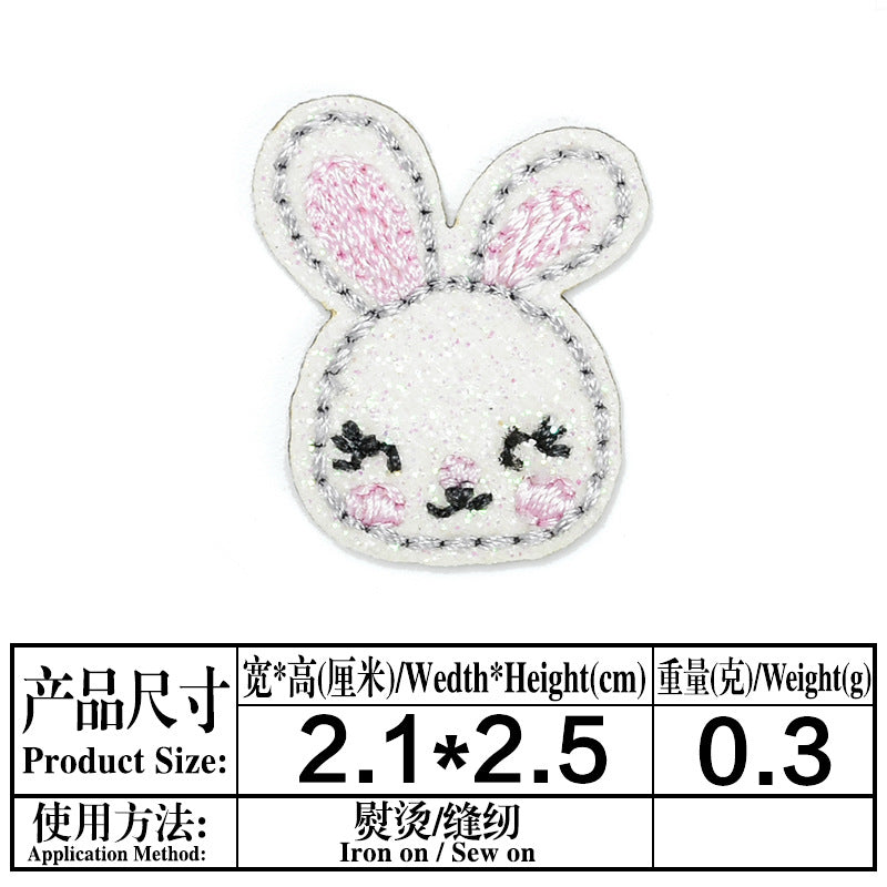 Wholesale Cute Cartoon Patch Set With Rainbow Pegasus Bunny Flowers DIY Craft Accessory For Bags Clothing Towels