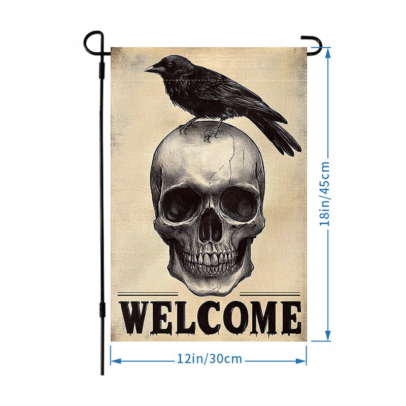 Wholesale Halloween Garden Flag Skull Hanging Flag Party Atmosphere Garden Flag