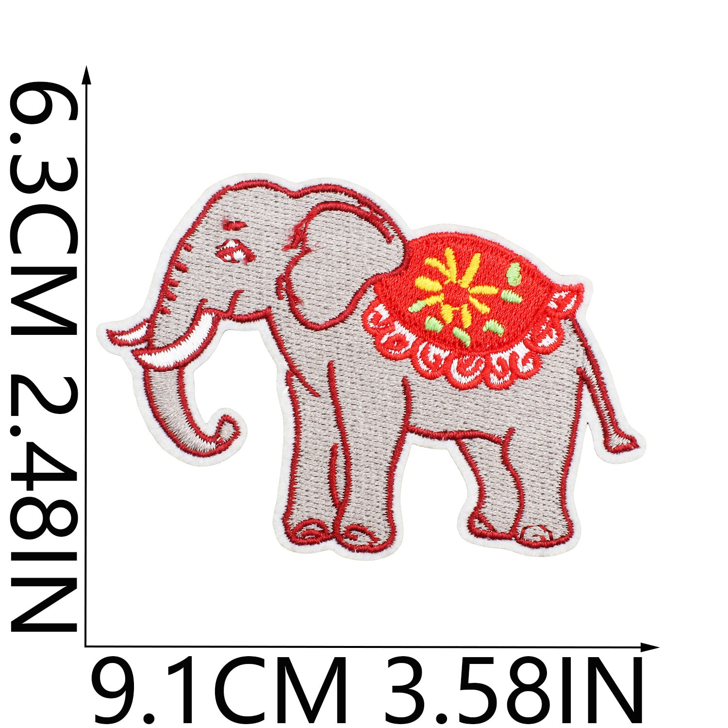 Wholesale Polyester Thread Embroidered Patch Indian Diwali Elephant And Cobra Design Decorative Clothing Craft Supply