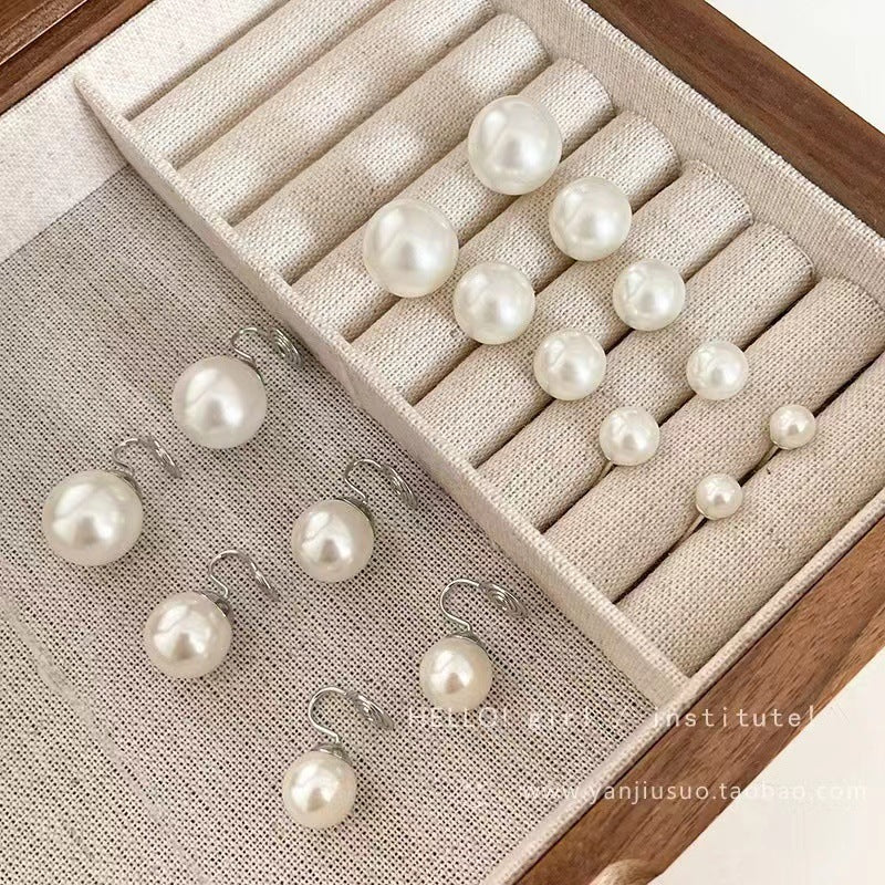 Wholesale 925 silver mosquito coil tray pearl ear clip
