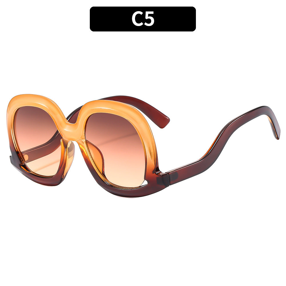 Wholesale 2023 PC Large Frame Irregular Frame Sunglasses