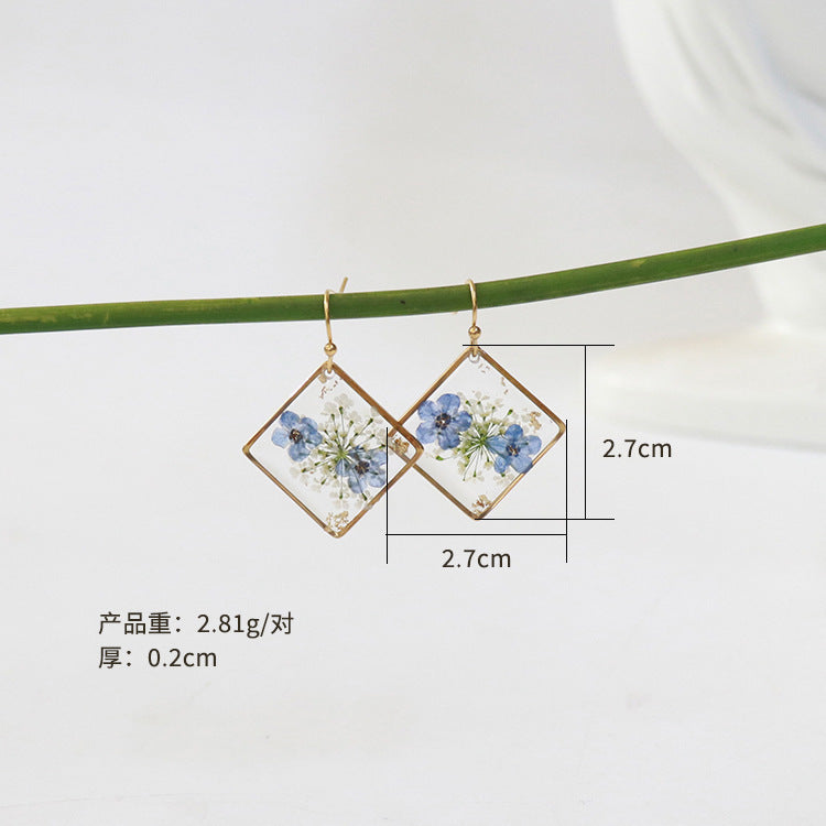 Wholesale 6 pcs dried flower earrings