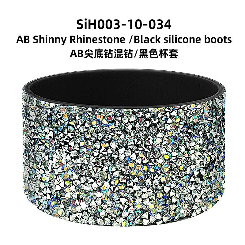 Wholesale New Diamond Silicone Ice Fighter Cup Sports Water Bottle Space Cup Cup Bottom Cover