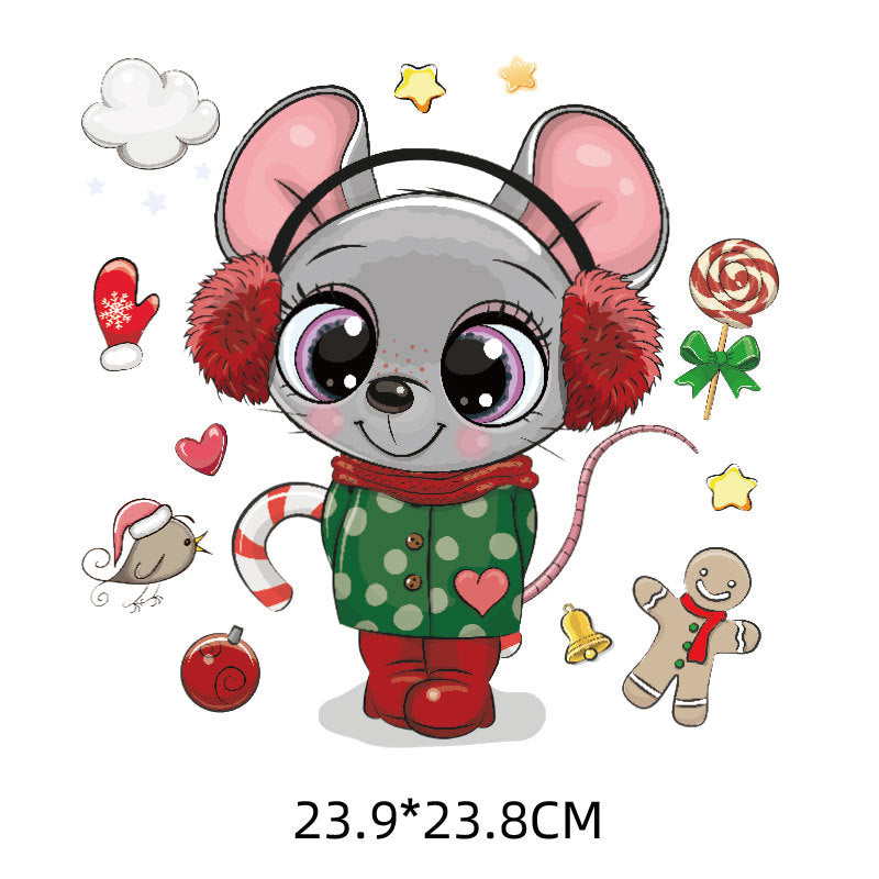 Wholesale Cartoon Santa hat heat transfer pattern   UV DTF Ready to Press Transfers Wraps