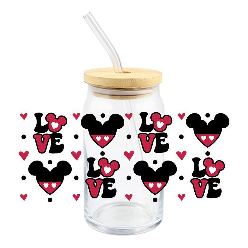 Wholesale 5pcs Cartoon Valentine' s Day  16oz Cup UV DTF Wraps OLY Exclusive