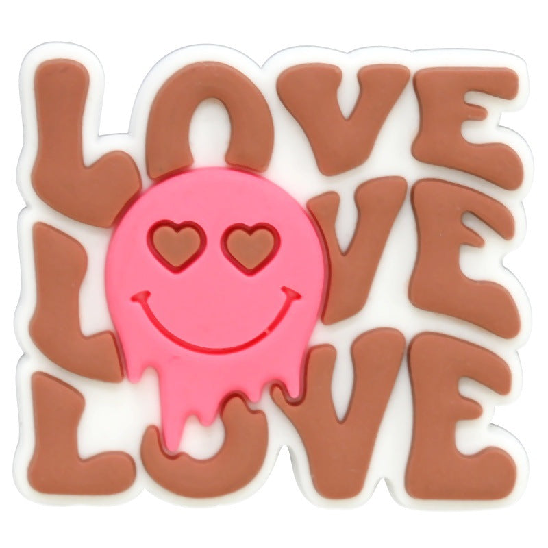 Wholesale Random 100pcs Valentine' s Day series diverse cartoon Croc Charms