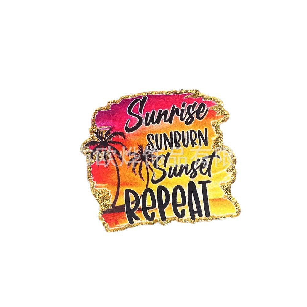 Wholesale 10pcs Cartoon Glitter Letters Love Jewelry Accessories DIY Patch FlatBack