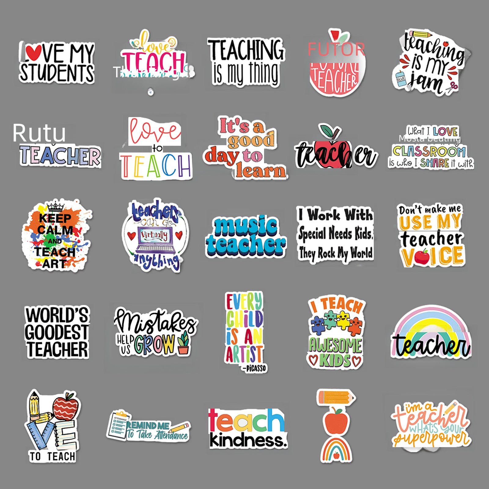 Wholesale 50pcs  Waterproof Luggage Stickers of Inspirational English Decor