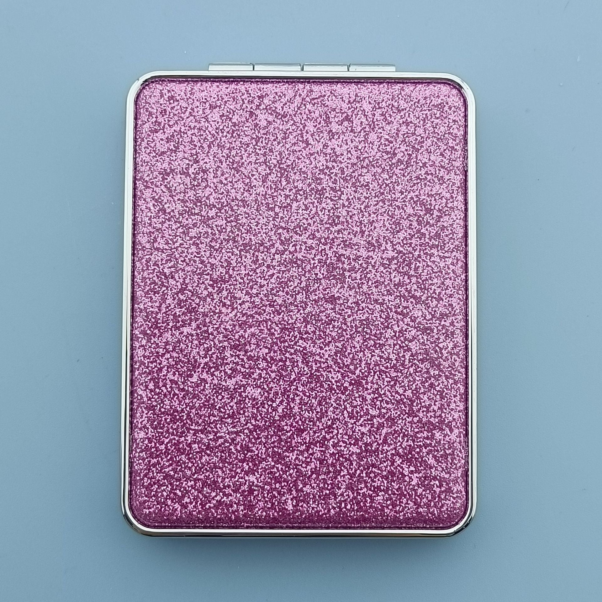 Wholesale Folding Double-sided Glitter PU Leather Color Printing Makeup Mirrors