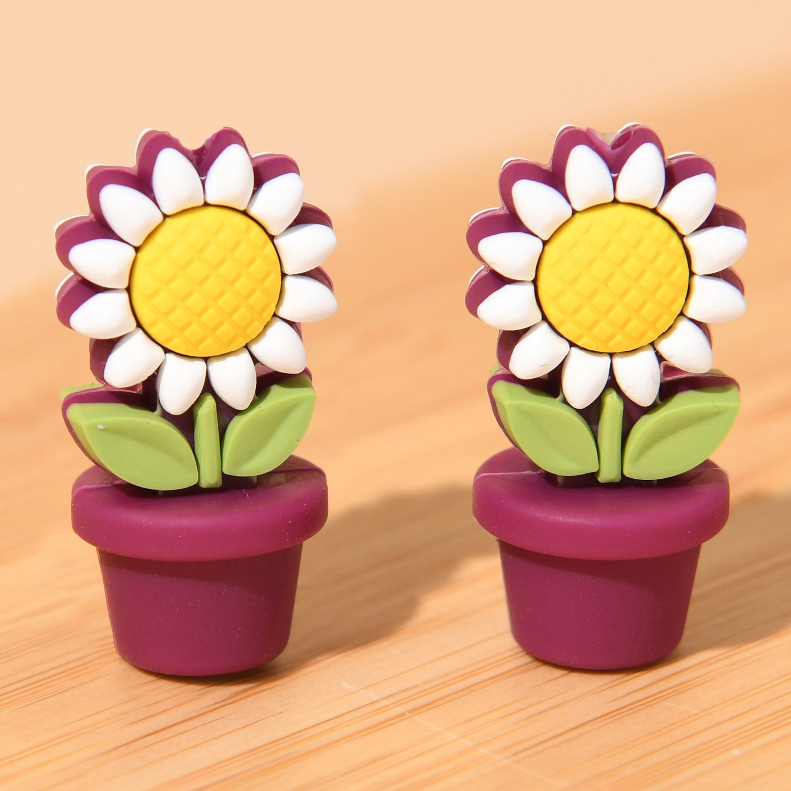 Wholesale 20PCS Sunflower DIY Silicone Beads