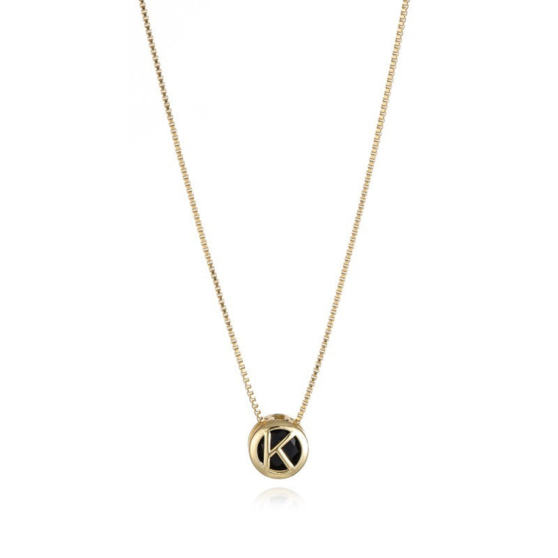 Wholesale 26 English letters inlaid with zircon stones  Pendant Charms