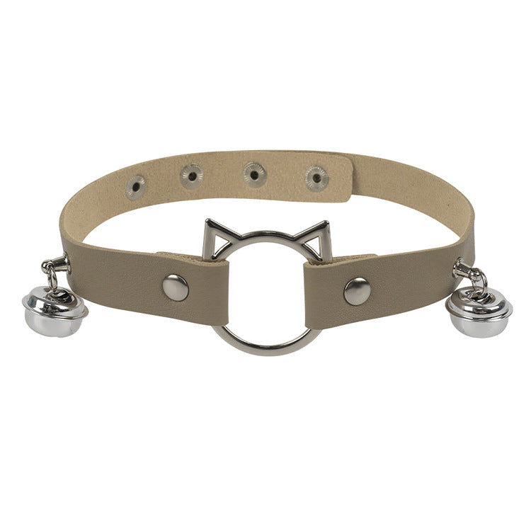 Wholesale Personalized cat head leather collar