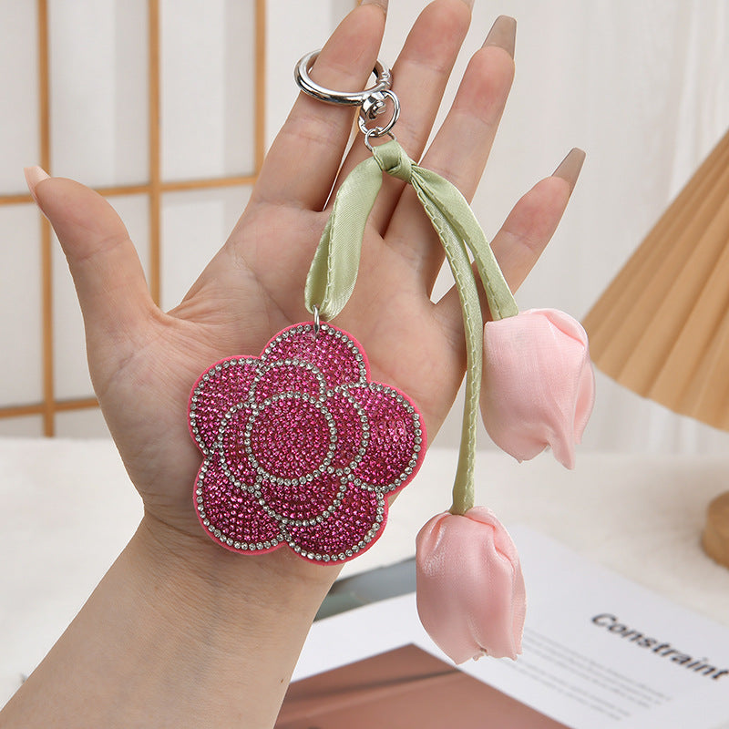 Wholesale Plum Blossom Rhinestone Keychain