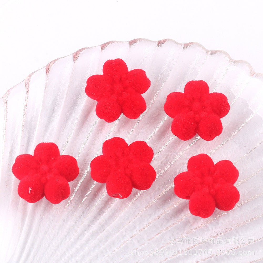Wholesale 50pcs Clouds  flowers and colors Acrylic Beads