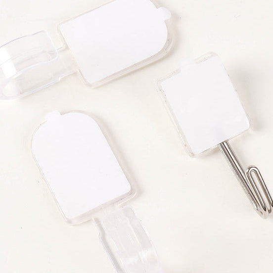 Wholesale 10pcs Acrylic Transparent Adhesive Door Hook No Drill Strong Sticky Hook Entryway Organizer Boutique Resale