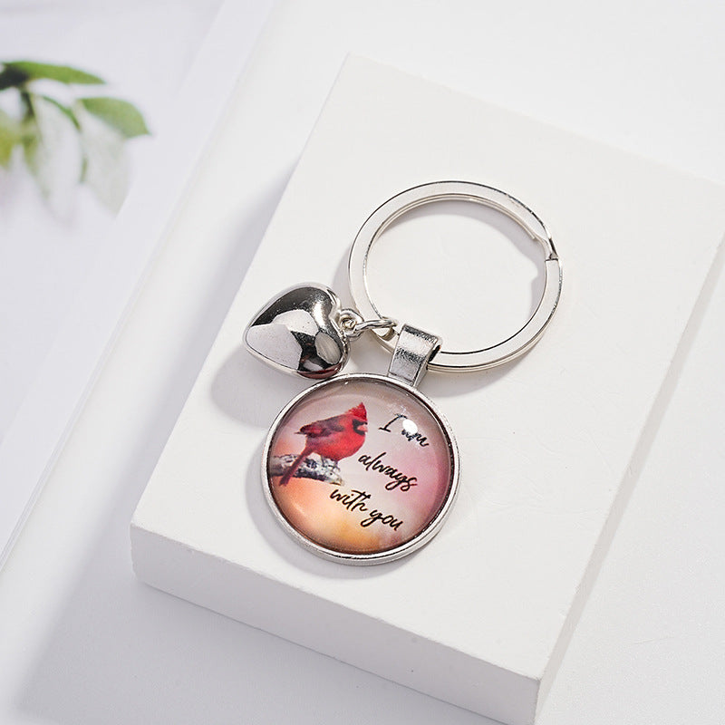Wholesale Metal Cardinal Bird Keychain
