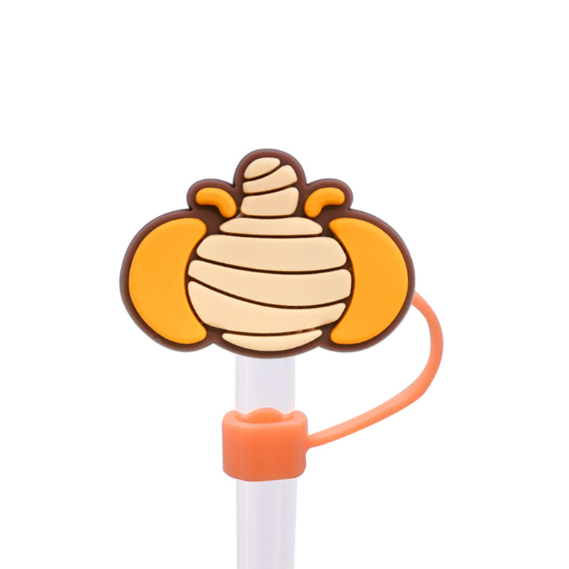 Wholesale Random 100pcs 10M  bread dust plug straw hat creative DIY cup straw accessories