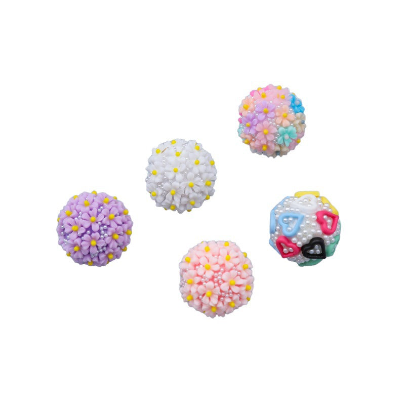 Wholesale 10pcs Pearl Flower bayberry Ball Diamond Ball Acrylic Beads