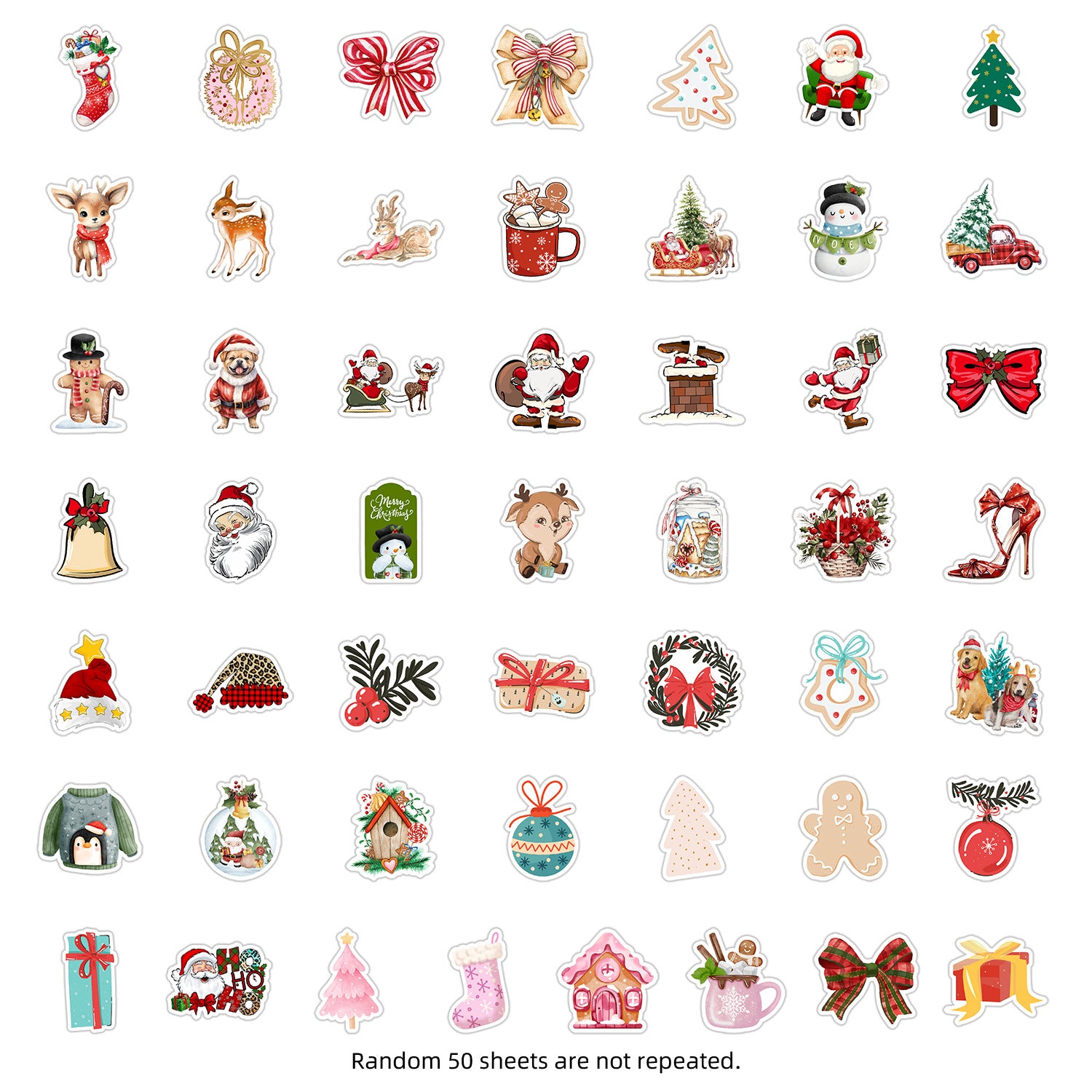 Wholesale 50pcs/pack Christmas mobile phones creative Christmas holiday stickers
