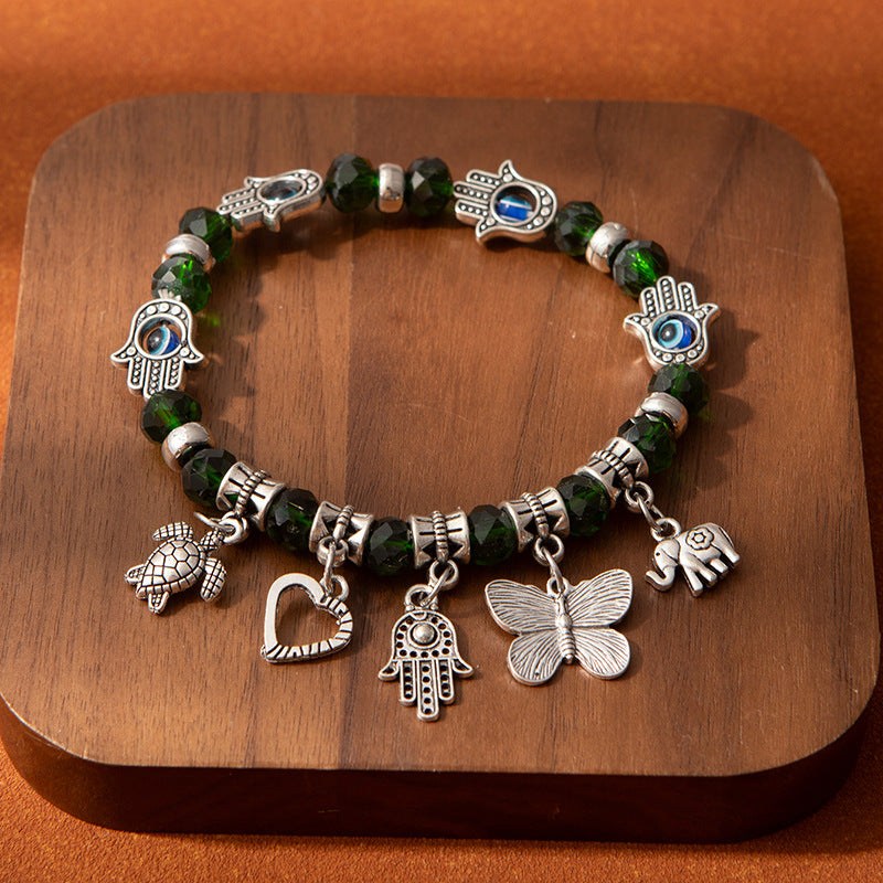 Wholesale Evil Eye Colorful Crystal Bracelet