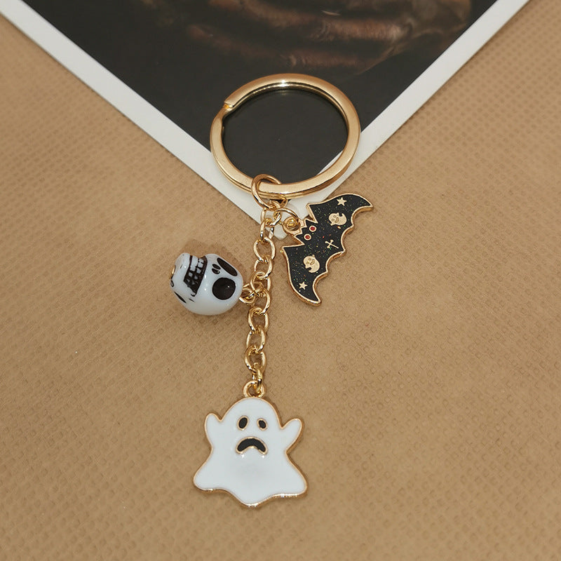 Wholesale Alloy Bat Ghost Zombie Pumpkin Skull Halloween Keychain