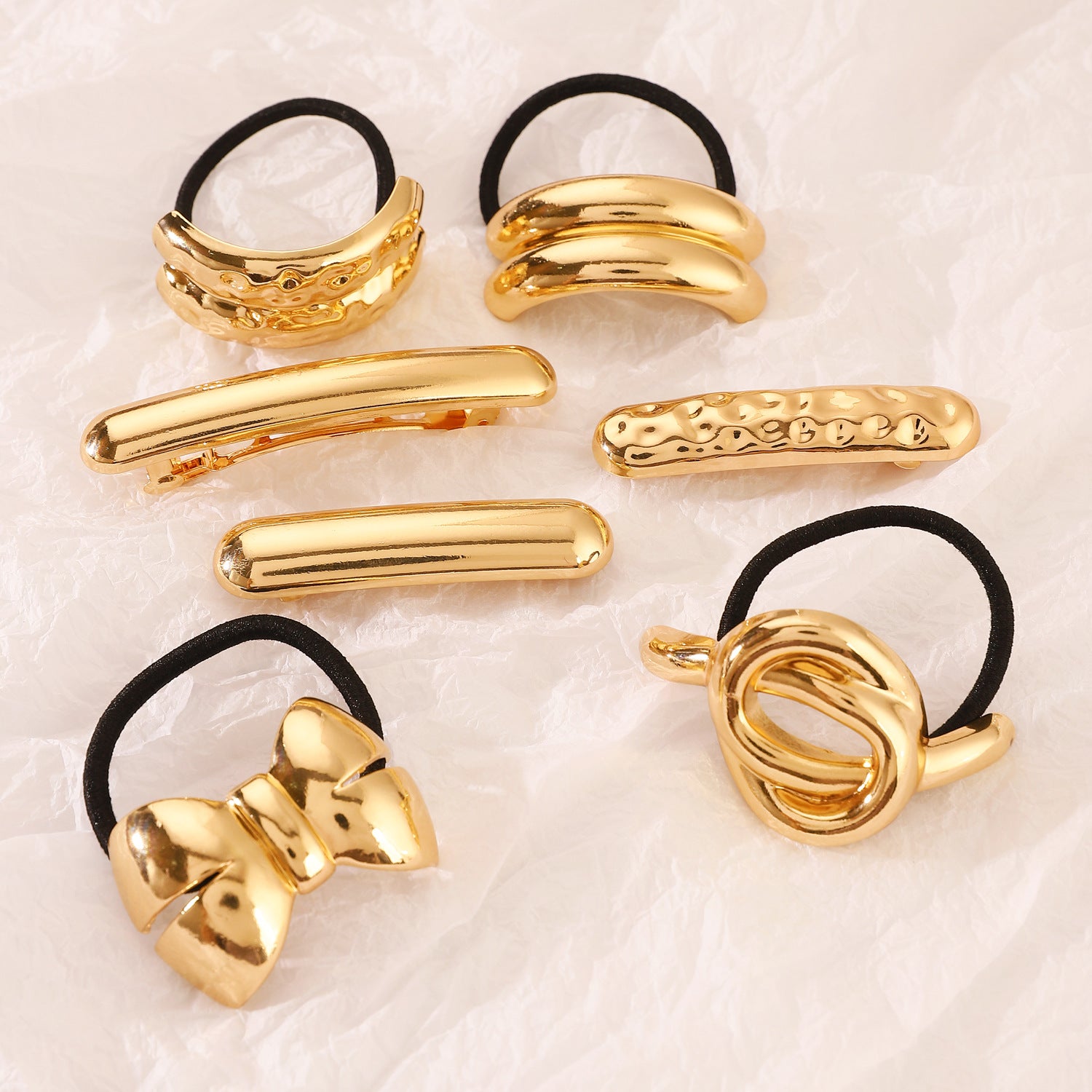 Wholesale Retro Alloy Hairpin Metal Glazed Elastic Hair Accessories