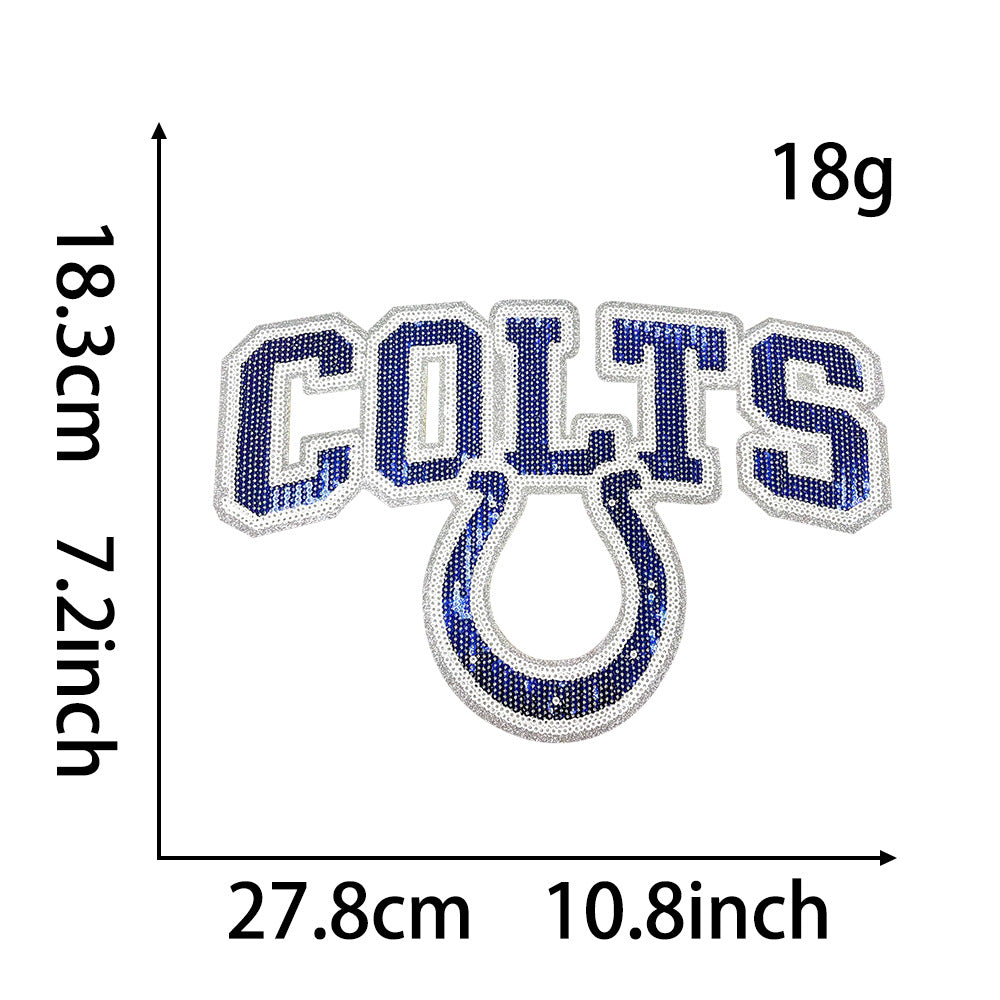 Wholesale Sequin Embroidered Patch DIY Iron On Applique For ets And Bags DIY Patches