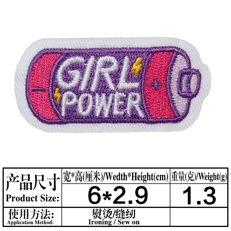 Wholesale Inspirational  encourages English embroidery DIY Patches