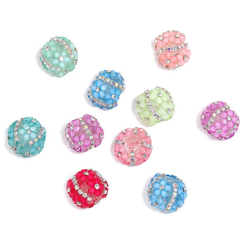 Wholesale 10pcs  Flower-shaped rhinestone  Fancy Beads