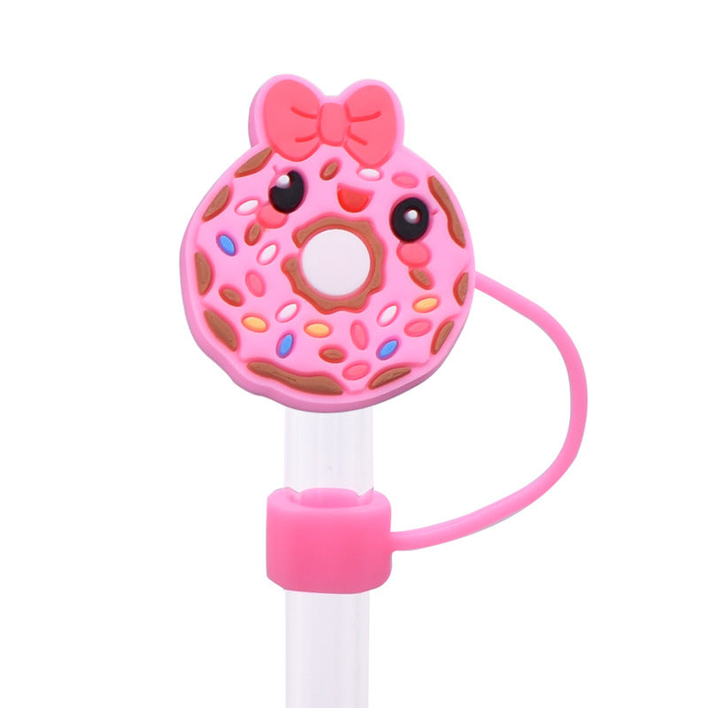 Wholesale  Random 100pcs/pack   Cute food internet celebrity straw cover  Straw Tube Cap