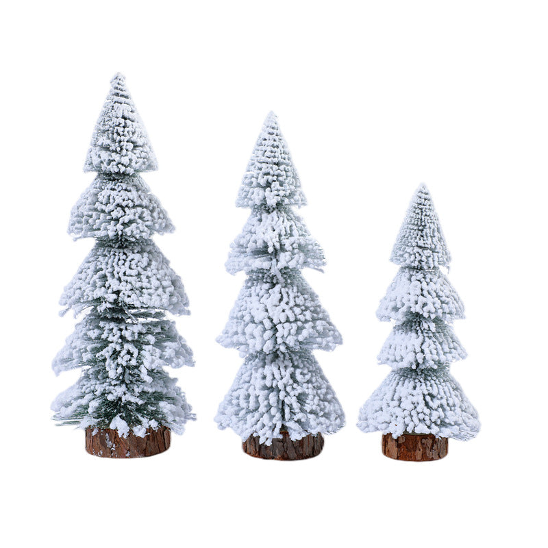 Wholesale Lighthouse Shaped Flocked Cedar Tree Ornaments