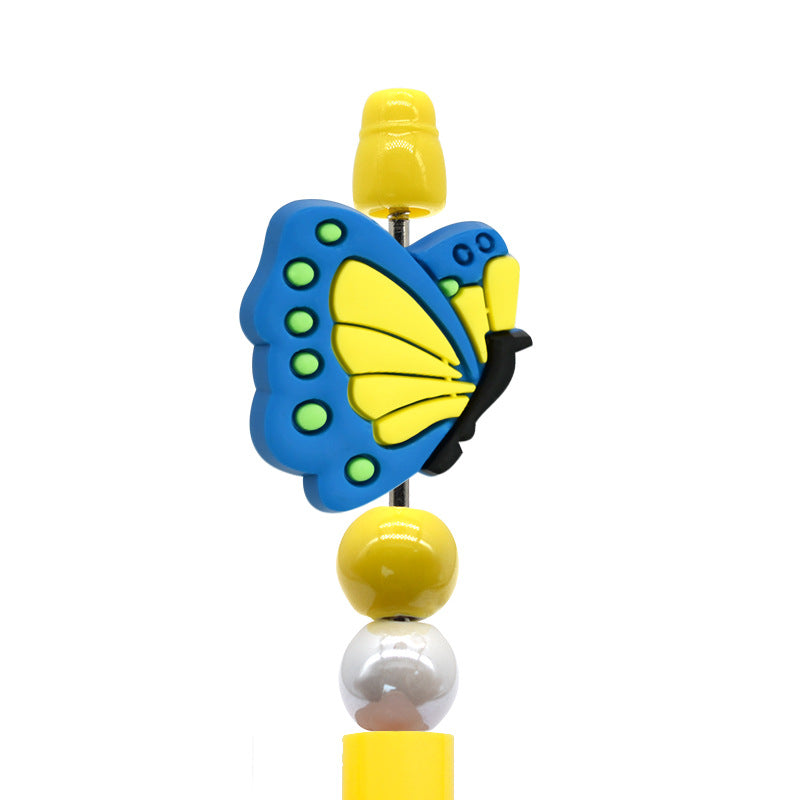 Wholesale Random 100pcs/pack  Cartoon Butterfly Flower Beads Focal Beads