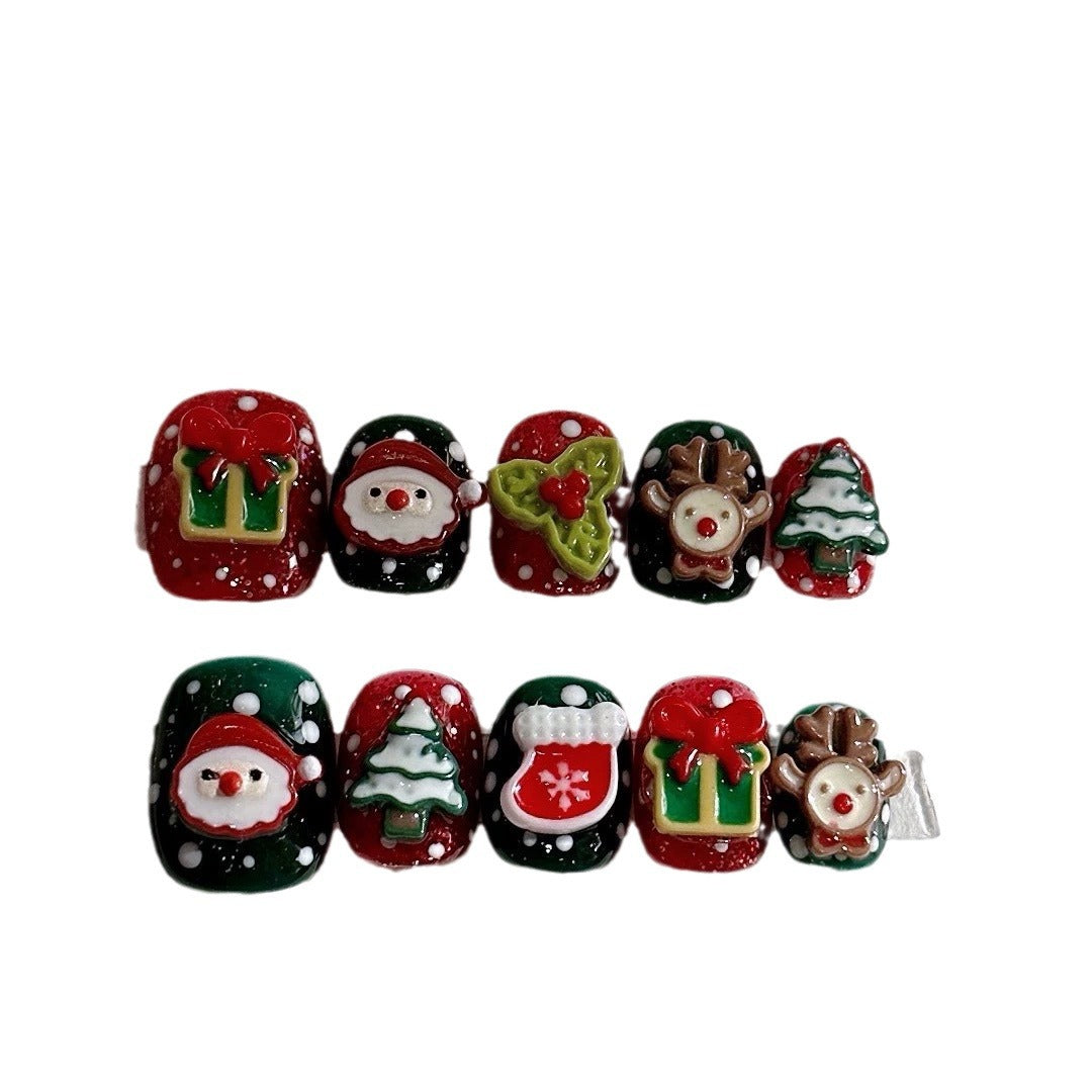 Wholesale Merry Christmas Fake Nails Christmas24 Wear Nails