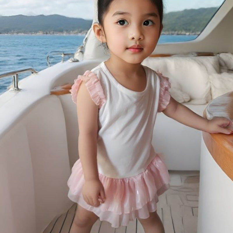 Wholesale Princess Baby Girl Cotton Sleeveless Cake Dress Fashion Birthday Party Outfit For Toddler