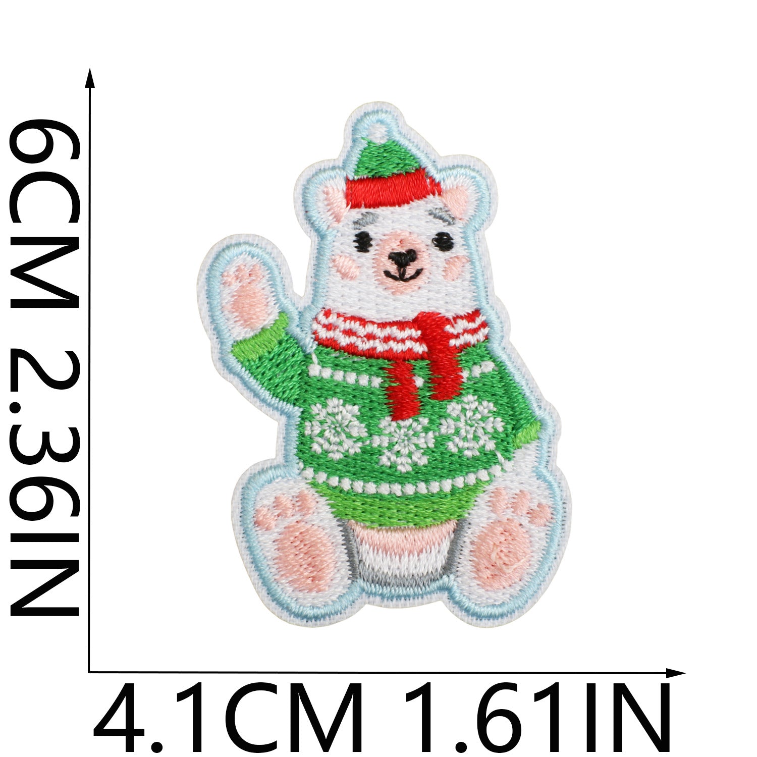 Wholesale Polyester Iron On Christmas Embroidered Patches Bells Stars Cartoon Design For Clothing DIY