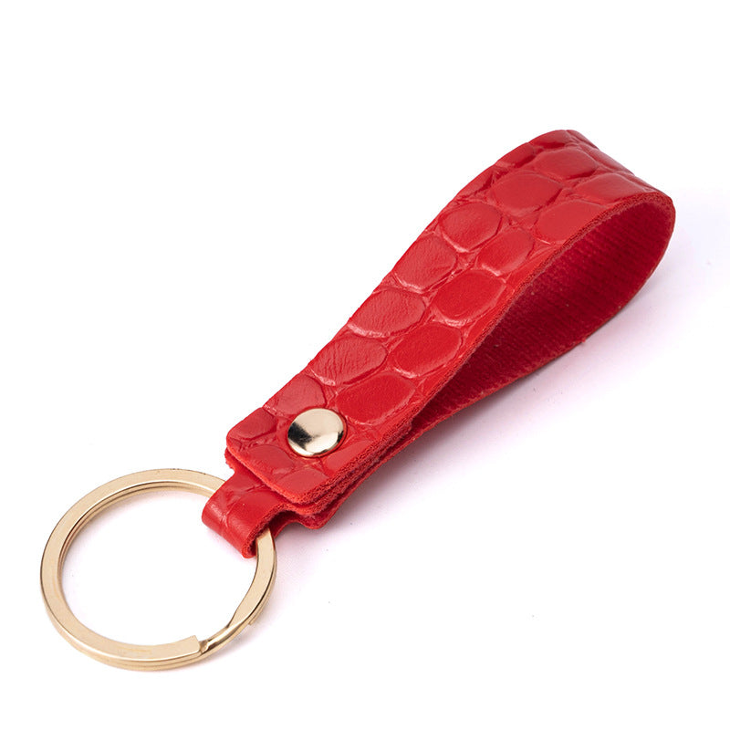 Wholesale Crocodile Pattern Leather Car Keychain